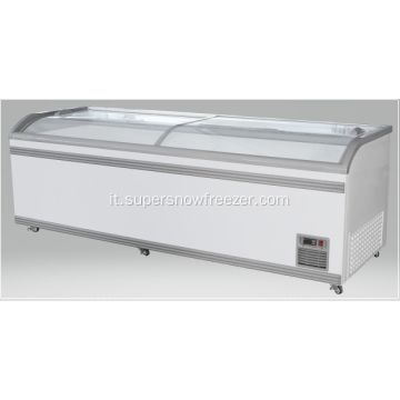 Supermercato Gelo Curved Glass Glass Glass Display Freezer